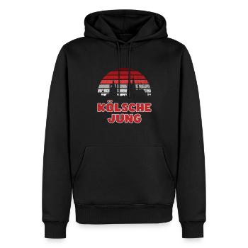Karneval Kostüm Kölle Alaaf Clown Wappen Dom Köln - Männer Premium Bio Hoodie - Schwarz - Vorne - Nico (187cm)
