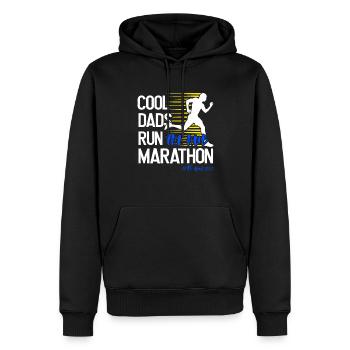 Marathon 17. April 2023 im Hub of the Universe - Männer Premium Bio Hoodie - Schwarz - Vorne - Nico (187cm)