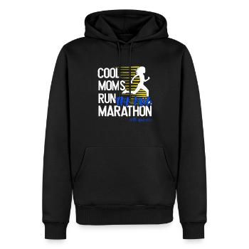 Marathon 17. April 2023 im Hub of the Universe - Männer Premium Bio Hoodie - Schwarz - Vorne - Nico (187cm)