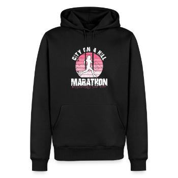 Laufen Sie 26,2 Meilen Marathon Herausforderung - Männer Premium Bio Hoodie - Schwarz - Vorne - Nico (187cm)