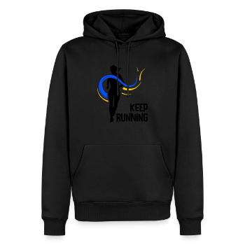 Laufen Sie 26,2 Meilen Marathon Herausforderung - Männer Premium Bio Hoodie - Schwarz - Vorne - Nico (187cm)
