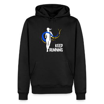 Laufen Sie 26,2 Meilen Marathon Herausforderung - Männer Premium Bio Hoodie - Schwarz - Vorne - Nico (187cm)