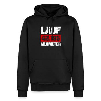 Laufen Sie 26,2 Meilen Marathon Herausforderung - Männer Premium Bio Hoodie - Schwarz - Vorne - Nico (187cm)