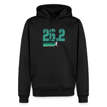 Laufen Sie 26,2 Meilen Marathon Herausforderung - Männer Premium Bio Hoodie - Schwarz - Vorne - Nico (187cm)