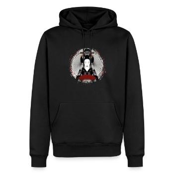 Geisha, traditionelle digitale Kunst, Japan - Männer Premium Bio Hoodie - Schwarz - Vorne - Nico (187cm)