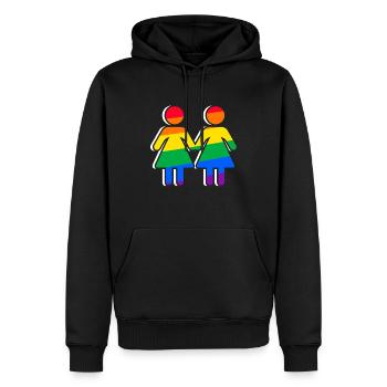 Orgueil - Sweat à capuche Premium bio Homme - noir - Devant - Nico (187cm)