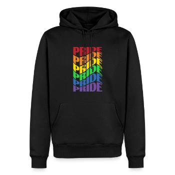 Déclaration LGBT de la fierté - Sweat à capuche Premium bio Homme - noir - Devant - Nico (187cm)