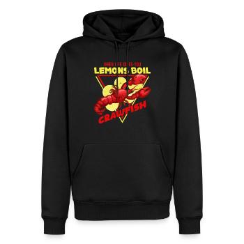 Langusten Cajun & Langusten Hummer Kochen - Männer Premium Bio Hoodie - Schwarz - Vorne - Nico (187cm)