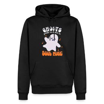 Les fantômes adorent danser sur de la musique soul - Sweat à capuche Premium bio Homme - noir - Devant - Nico (187cm)