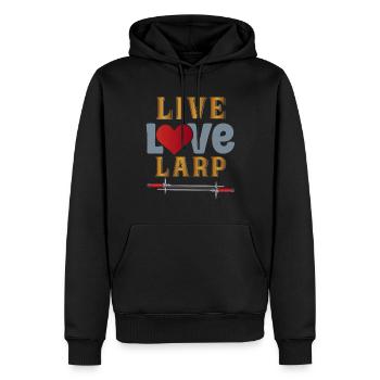 Larp Larper Larping Live Action Jeu de rôle - Sweat à capuche Premium bio Homme - noir - Devant - Nico (187cm)