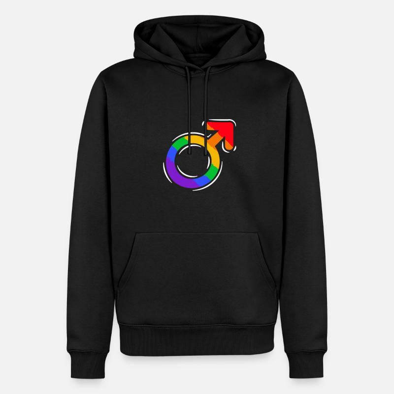 Fier LGBTQ. Opinion - Sweat à capuche Premium bio Homme - noir