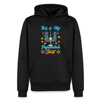 Chanukka Hanukka Dreidel Latkes Hanukkah - Männer Premium Bio Hoodie - Schwarz - Vorne - Nico (187cm)