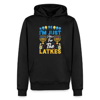 Chanukka Hanukka Dreidel Latkes Hanukkah - Männer Premium Bio Hoodie - Schwarz - Vorne - Nico (187cm)