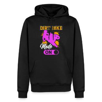 Motocross - Sweat à capuche Premium bio Homme - noir - Devant - Nico (187cm)