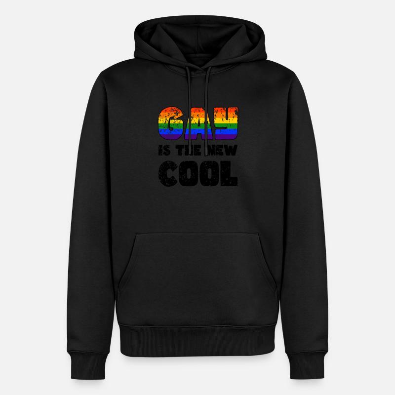 Fierté LGBTQ. Déclaration - Sweat à capuche Premium bio Homme - noir