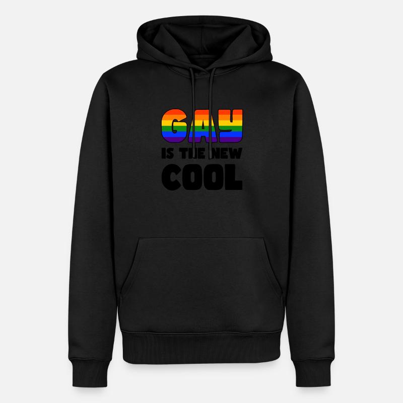 Fierté LGBTQ. Déclaration - Sweat à capuche Premium bio Homme - noir