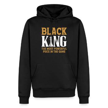 Schach Schachbrett Black History Month - Männer Premium Bio Hoodie - Schwarz - Vorne - Nico (187cm)
