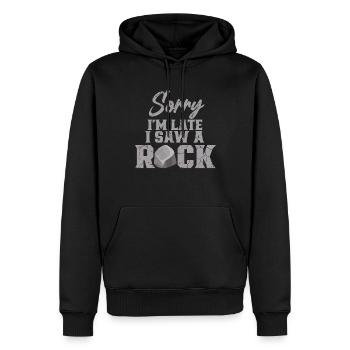 Professeur de géologie Géologue Étudiant en géologie - Sweat à capuche Premium bio Homme - noir - Devant - Nico (187cm)