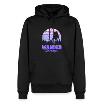 Wander Women in der Natur - Männer Premium Bio Hoodie - Schwarz - Vorne - Nico (187cm)