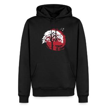 Japanese dwarf maple and archway torii - Men’s Premium Organic Hoodie - black - Front - Nico (187cm)