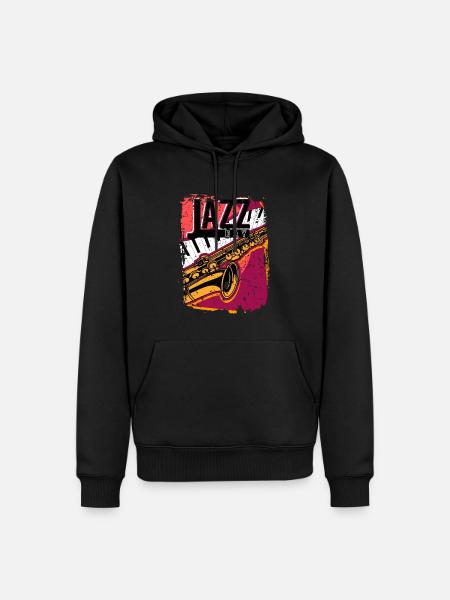 Jazz Music Improvisation Festival - Men’s Premium Organic Hoodie - black