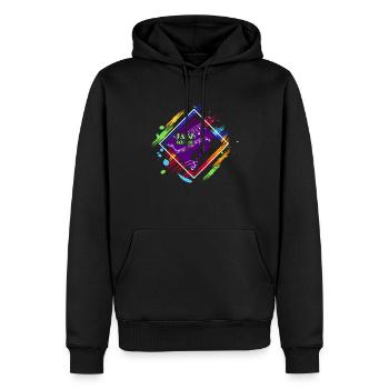 Festival d’improvisation de musique jazz - Sweat à capuche Premium bio Homme - noir - Devant - Nico (187cm)