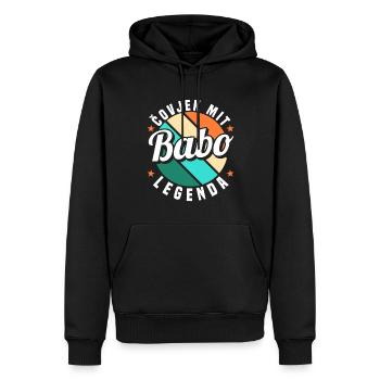 Babo Bosnien Vater Bosnischer Papa Balkan Bosna - Männer Premium Bio Hoodie - Schwarz - Vorne - Nico (187cm)