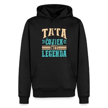 Serbien Vater Otac Srpski Balkan Papa Srbija - Männer Premium Bio Hoodie - Schwarz - Vorne - Nico (187cm)