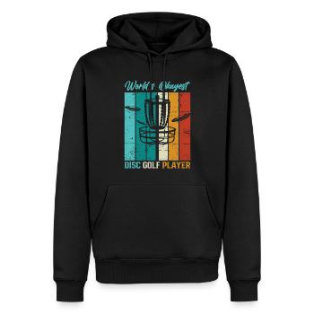 Frisbee Player Disc Golf Frisbee Competition - Sweat à capuche Premium bio Homme - noir - Devant - Nico (187cm)