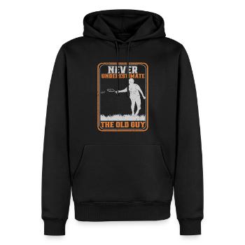 Freestyle Frisbee Disc Golf Frisbee Competition - Sweat à capuche Premium bio Homme - noir - Devant - Nico (187cm)