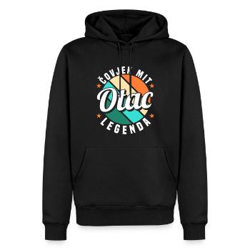 Serbien Vater Otac Srpski Balkan Papa Srbija - Männer Premium Bio Hoodie - Schwarz - Vorne - Nico (187cm)
