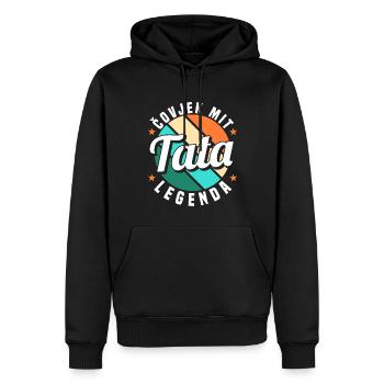 Serbien Vater Otac Srpski Balkan Papa Srbija - Männer Premium Bio Hoodie - Schwarz - Vorne - Nico (187cm)