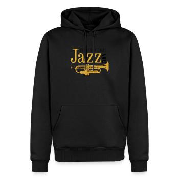 Festival d’improvisation de musique jazz - Sweat à capuche Premium bio Homme - noir - Devant - Nico (187cm)