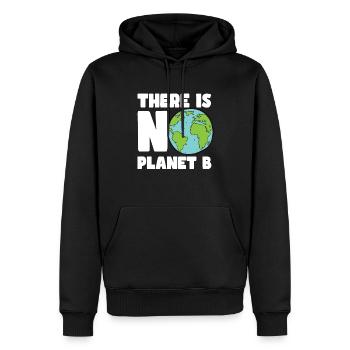 There is no Planet B - world environment day - Männer Premium Bio Hoodie - Schwarz - Vorne - Nico (187cm)
