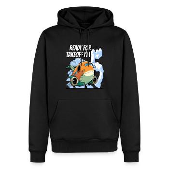 Ready for Takeoff I'm 5 - 5nd Birthday Boy - Männer Premium Bio Hoodie - Schwarz - Vorne - Nico (187cm)