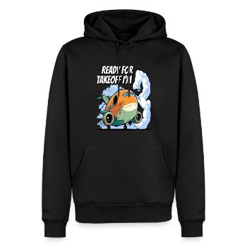 Ready for Takeoff I'm 3 - 3nd Birthday Boy - Männer Premium Bio Hoodie - Schwarz - Vorne - Nico (187cm)