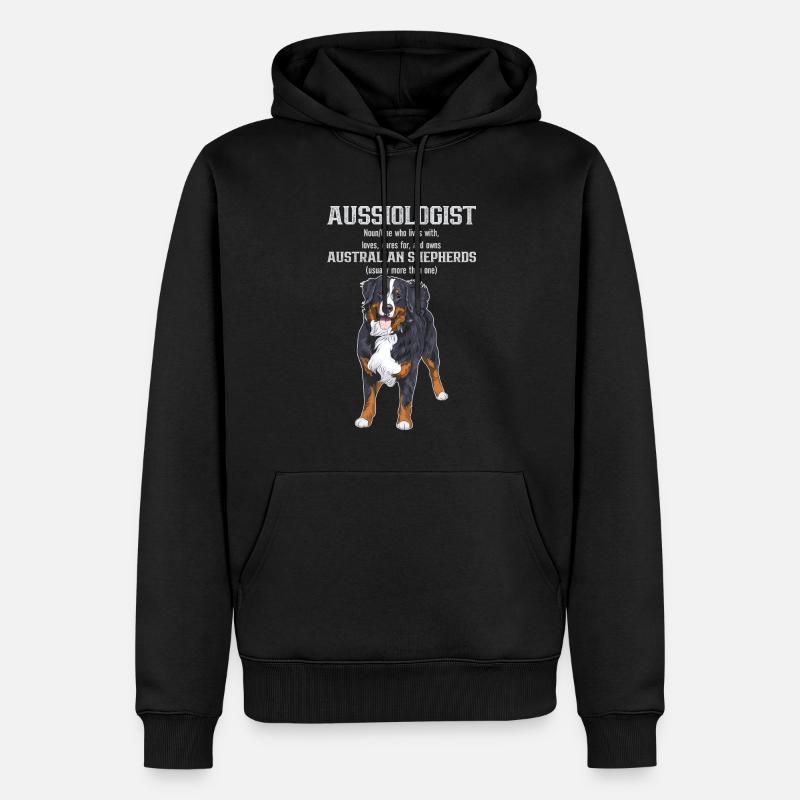 Australischer Schäferhund - Männer Premium Bio Hoodie - Schwarz