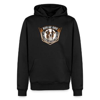 Berger australien, mère australienne - Sweat à capuche Premium bio Homme - noir - Devant - Nico (187cm)