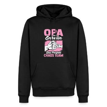 Opa & Enkelin Das Perfekte Chaos Team Familie - Männer Premium Bio Hoodie - Schwarz - Vorne - Nico (187cm)