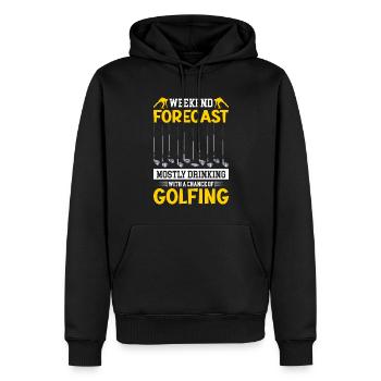 Golf Golfing Golfer Golfer Golf Club - Sweat à capuche Premium bio Homme - noir - Devant - Nico (187cm)