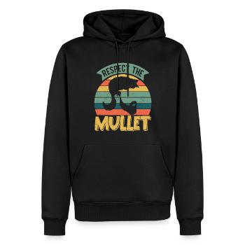 Mullet Frisur Vokuhila Frisur - Männer Premium Bio Hoodie - Schwarz - Vorne - Nico (187cm)