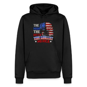 Mullet Frisur Vokuhila Frisur - Männer Premium Bio Hoodie - Schwarz - Vorne - Nico (187cm)