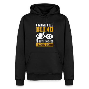 Blindheitsbewusstsein Gesetzlich Blind - Männer Premium Bio Hoodie - Schwarz - Vorne - Nico (187cm)