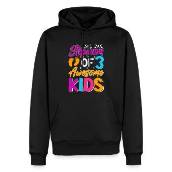 Fête des belles-mères Belle-mère Mère - Sweat à capuche Premium bio Homme - noir - Devant - Nico (187cm)