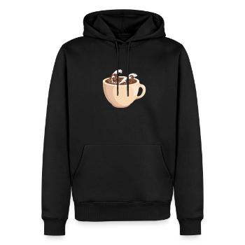 Welttag des Kaffees - Männer Premium Bio Hoodie - Schwarz - Vorne - Nico (187cm)