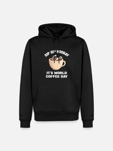 World Coffee Day - Men’s Premium Organic Hoodie - black