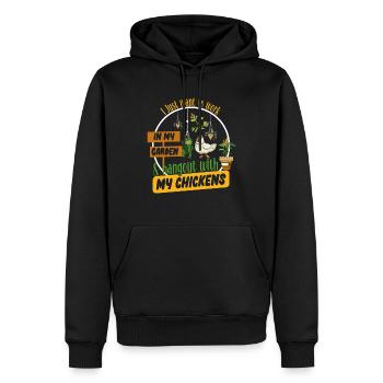Gartenarbeit Hühner Farmer Hühner Liebhaber Garten - Männer Premium Bio Hoodie - Schwarz - Vorne - Nico (187cm)