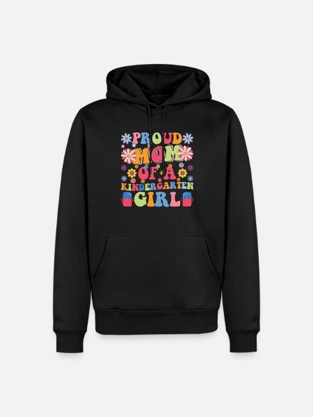 Stolze Mutter eines Kindergartenmädchens! Tochter - Männer Premium Bio Hoodie - Schwarz