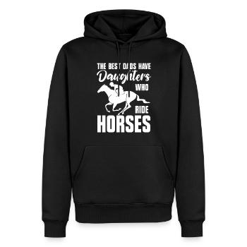 Horse Owner Rider Riding Horse Father - Men’s Premium Organic Hoodie - black - Front - Nico (187cm)