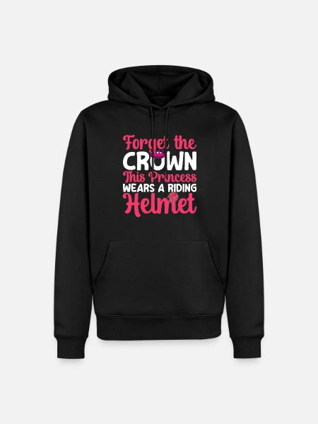 Cavalier d’équitation Princesse - Sweat à capuche Premium bio Homme - noir